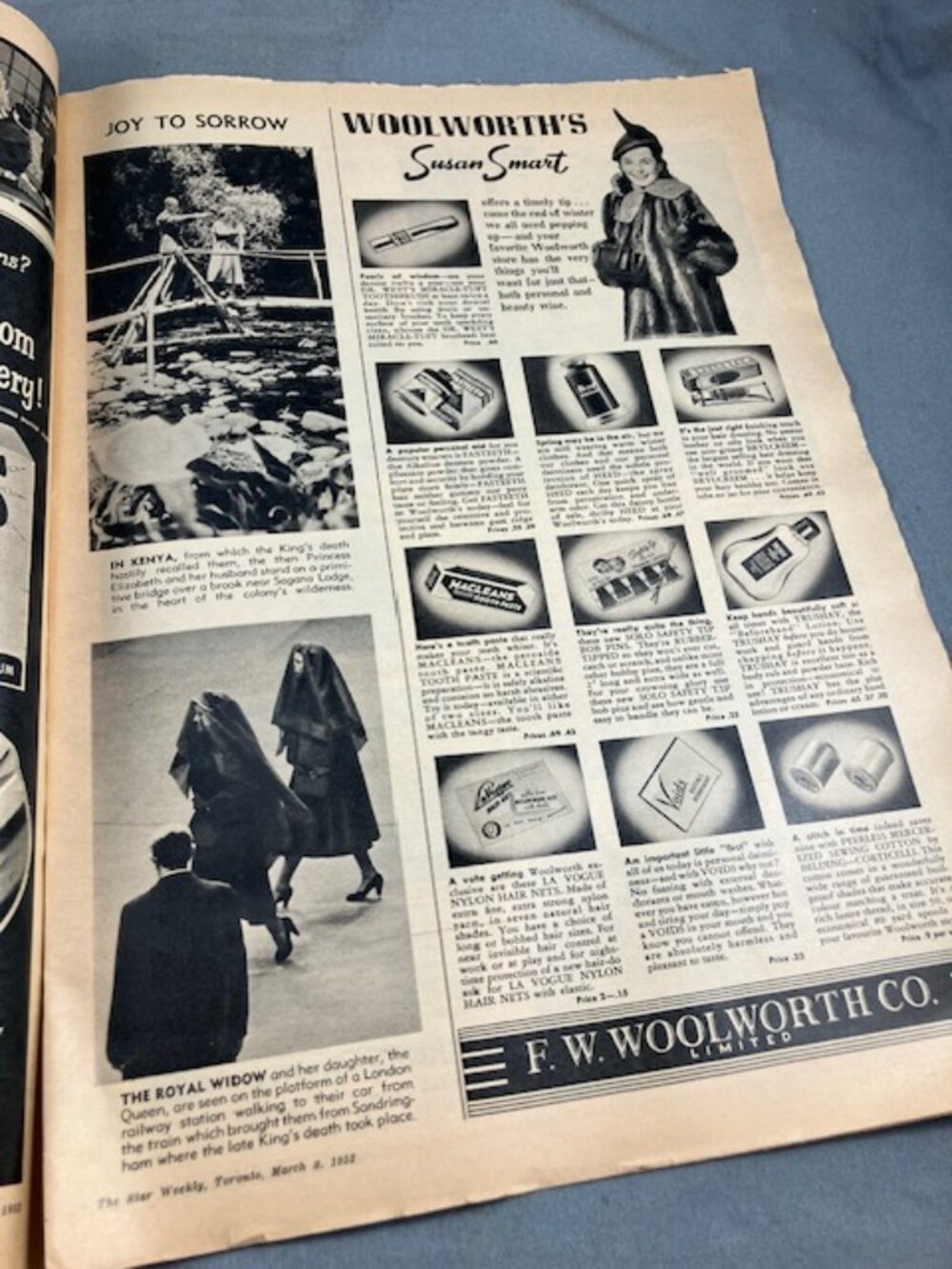 Vtg Toronto Star Weekly Magazine March 8 1952 Queen Elizabeth - Picture 7 of 10